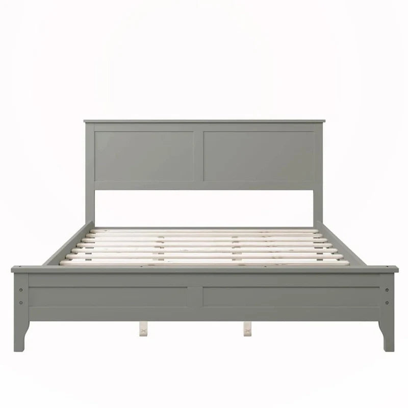 Lit plateforme Queen en bois massif