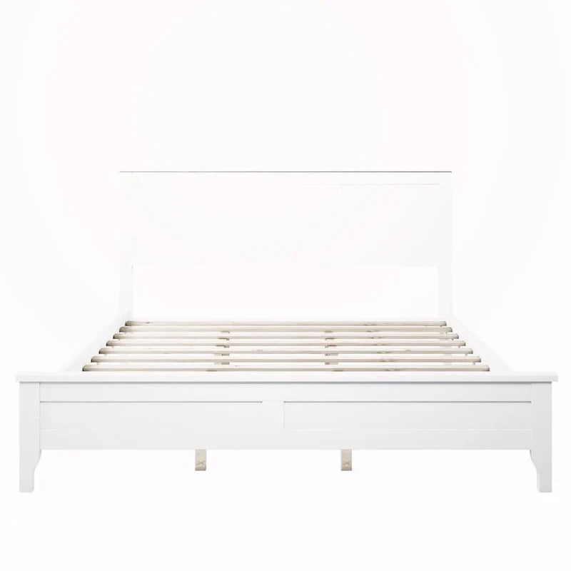 Lit plateforme Queen en bois massif