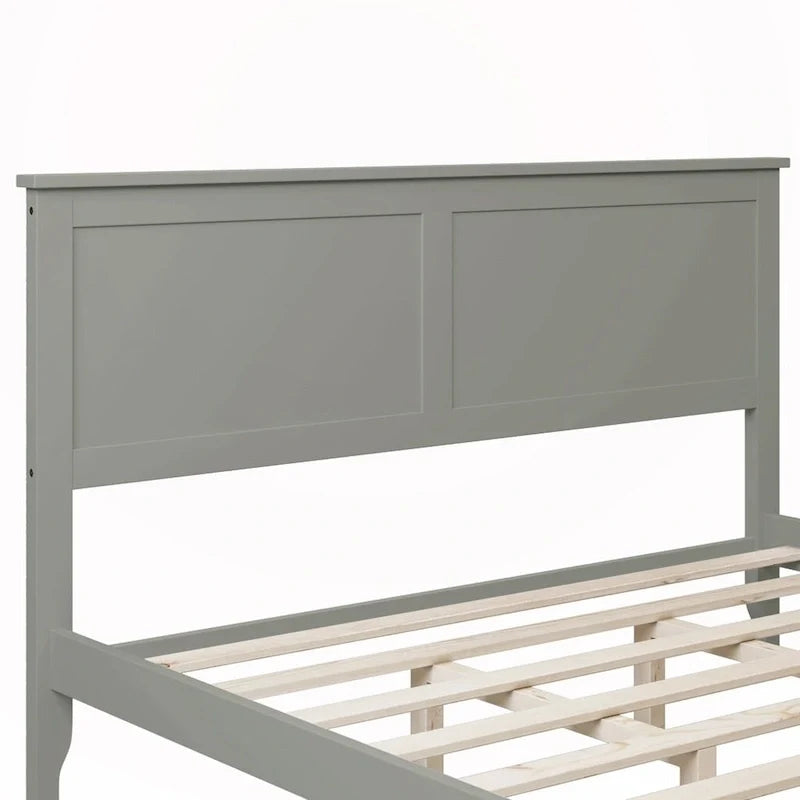 Lit plateforme Queen en bois massif