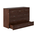 Lit escamotable coffre Northfield Queen avec matelas, finition ambre brûlé