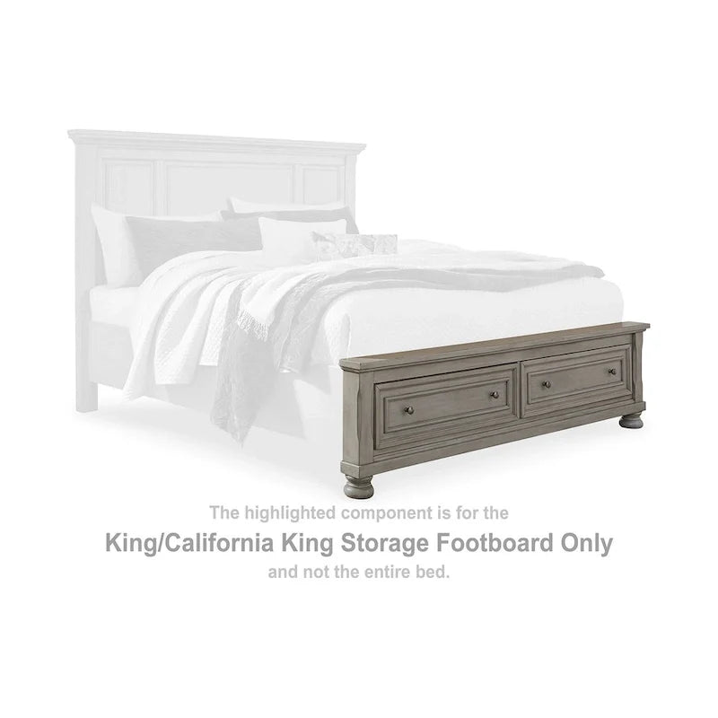 Letto contenitore grigio chiaro Lettner Signature Design by Ashley
