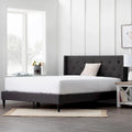 Letto imbottito con testiera ad alette Brookside Isabelle con bottoni trapuntati