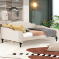 Lit de repos capitonné pleine grandeur, beige