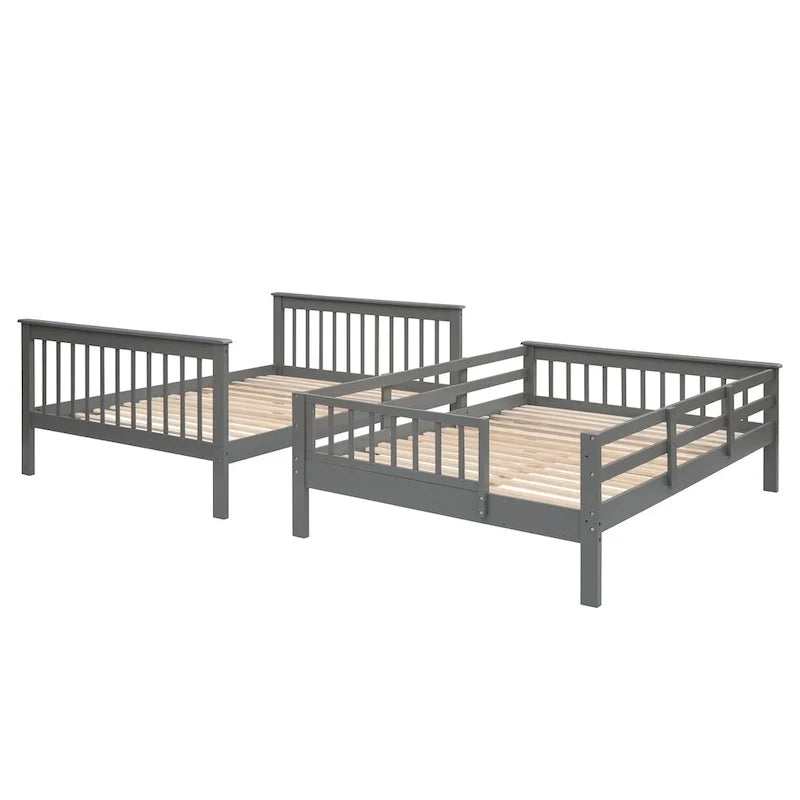 Letto a Castello a Misura Francese con Cassetti, Spazio Contenitore e Sponda di Sicurezza per la Camera da Letto, colore Espresso (vecchio SKU: LP000310AAP)