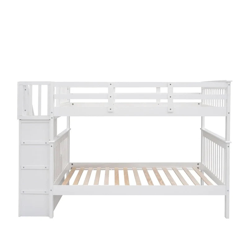 Letto a Castello a Misura Francese con Cassetti, Spazio Contenitore e Sponda di Sicurezza per la Camera da Letto, colore Espresso (vecchio SKU: LP000310AAP)