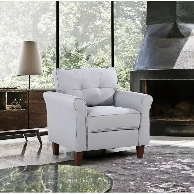 Kouchouk 32.9 Wide Tufted Linen Armchair