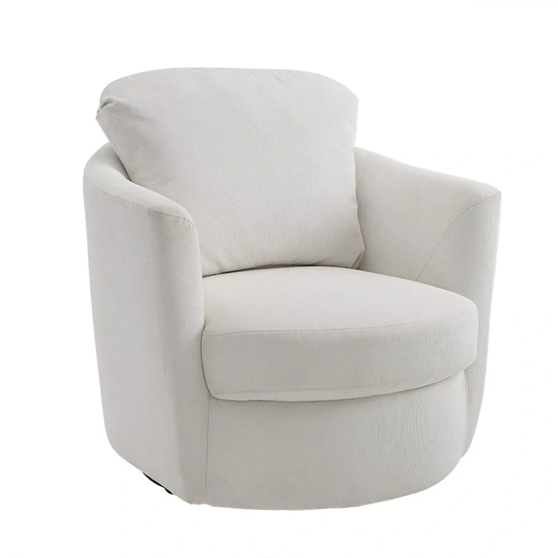 Art Leon Modern Comfortable Corduroy Fabric Swivel Barrel Accent Chair