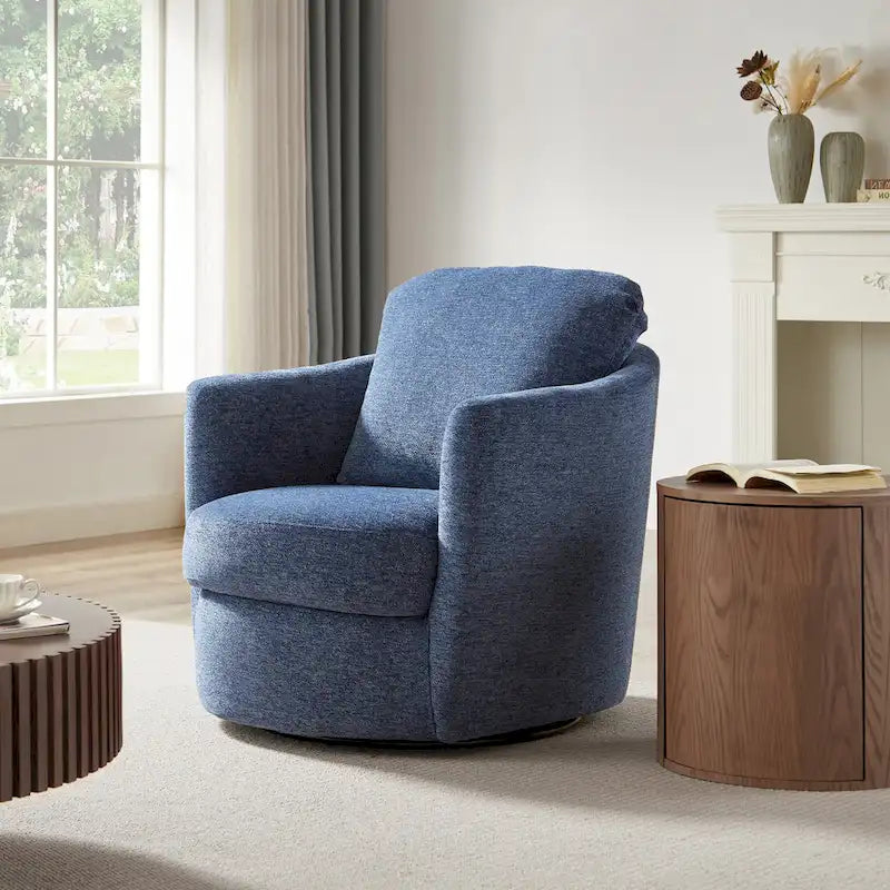 Fauteuil pivotant Art Leon en velours côtelé, moderne et confortable