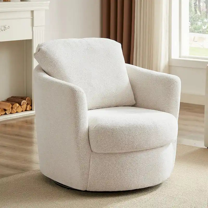 Fauteuil pivotant Art Leon en velours côtelé, moderne et confortable