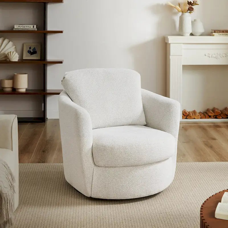 Fauteuil pivotant Art Leon en velours côtelé, moderne et confortable