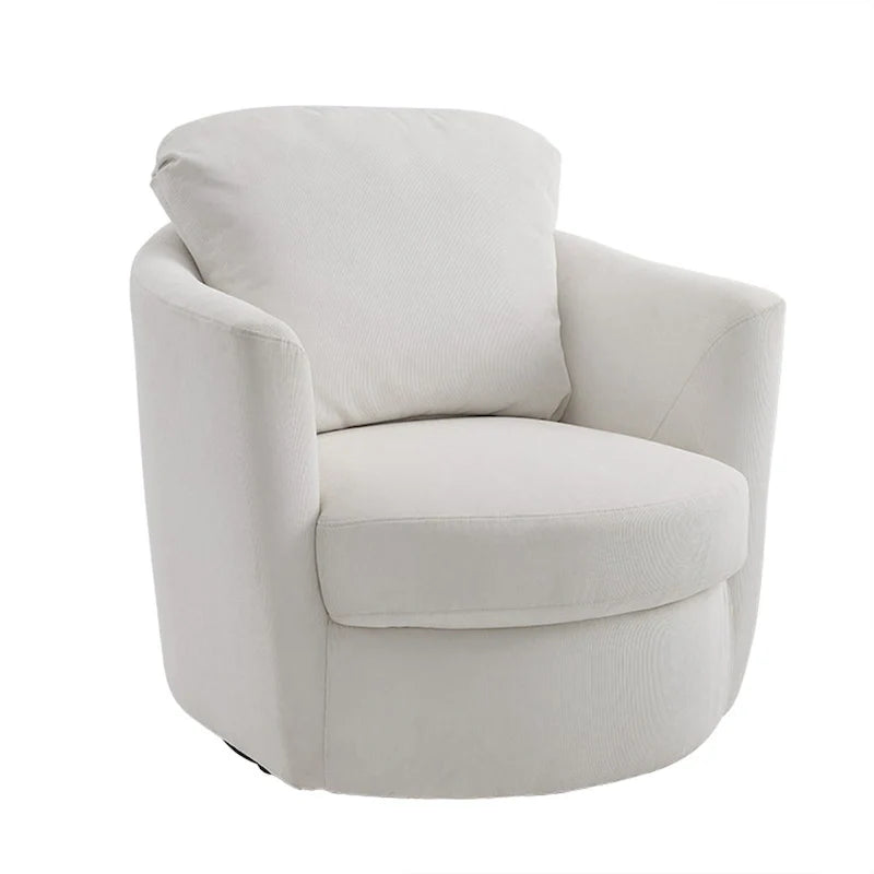 Fauteuil pivotant Art Leon en velours côtelé, moderne et confortable