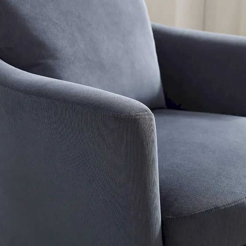 Fauteuil pivotant Art Leon en velours côtelé, moderne et confortable