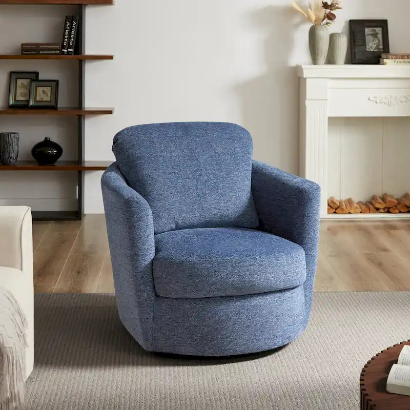 Fauteuil pivotant Art Leon en velours côtelé, moderne et confortable