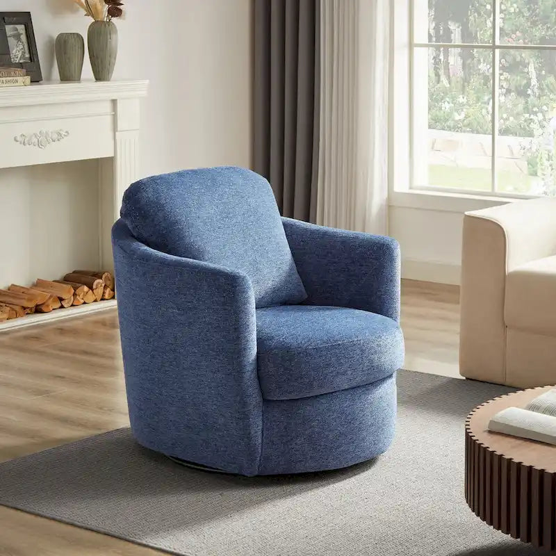 Fauteuil pivotant Art Leon en velours côtelé, moderne et confortable