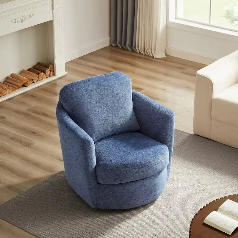 Fauteuil pivotant Art Leon en velours côtelé, moderne et confortable