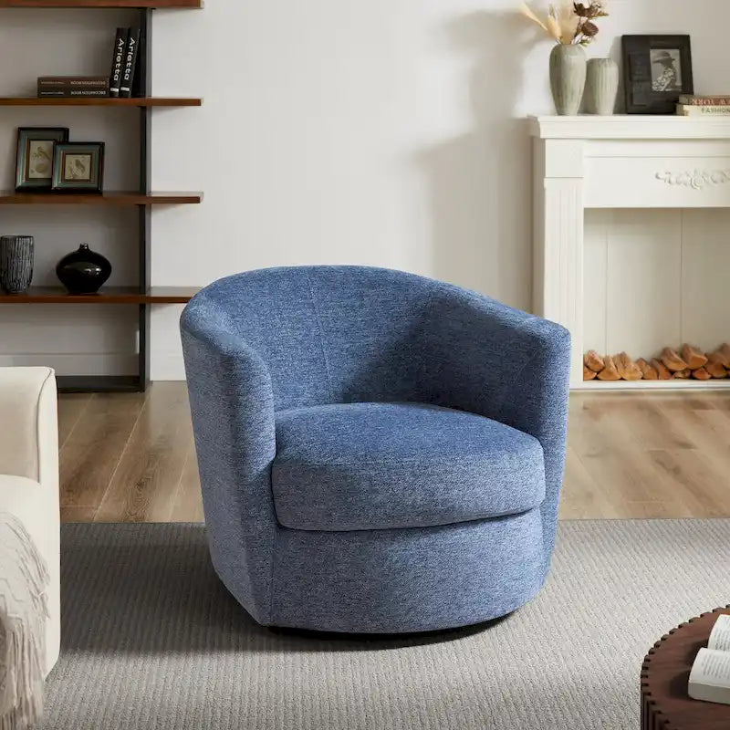 Fauteuil pivotant Art Leon en velours côtelé, moderne et confortable