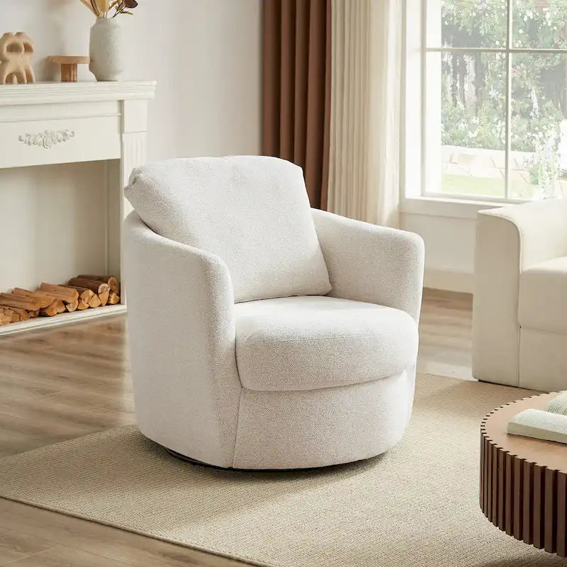 Fauteuil pivotant Art Leon en velours côtelé, moderne et confortable