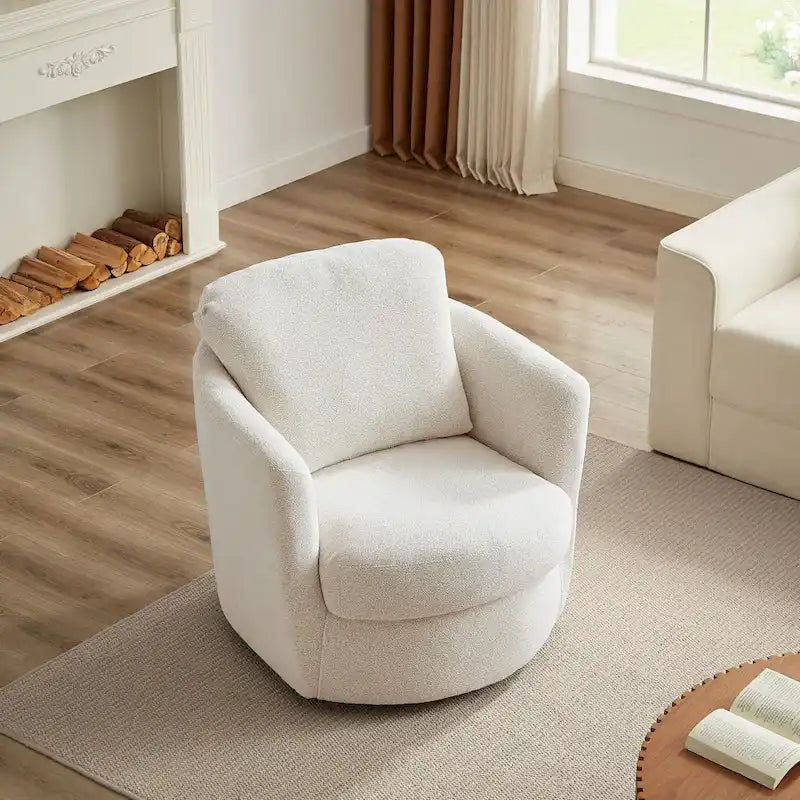 Fauteuil pivotant Art Leon en velours côtelé, moderne et confortable
