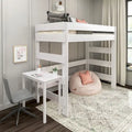 Lit mezzanine haut de gamme Max and Lily Farmhouse avec bureau, taille double