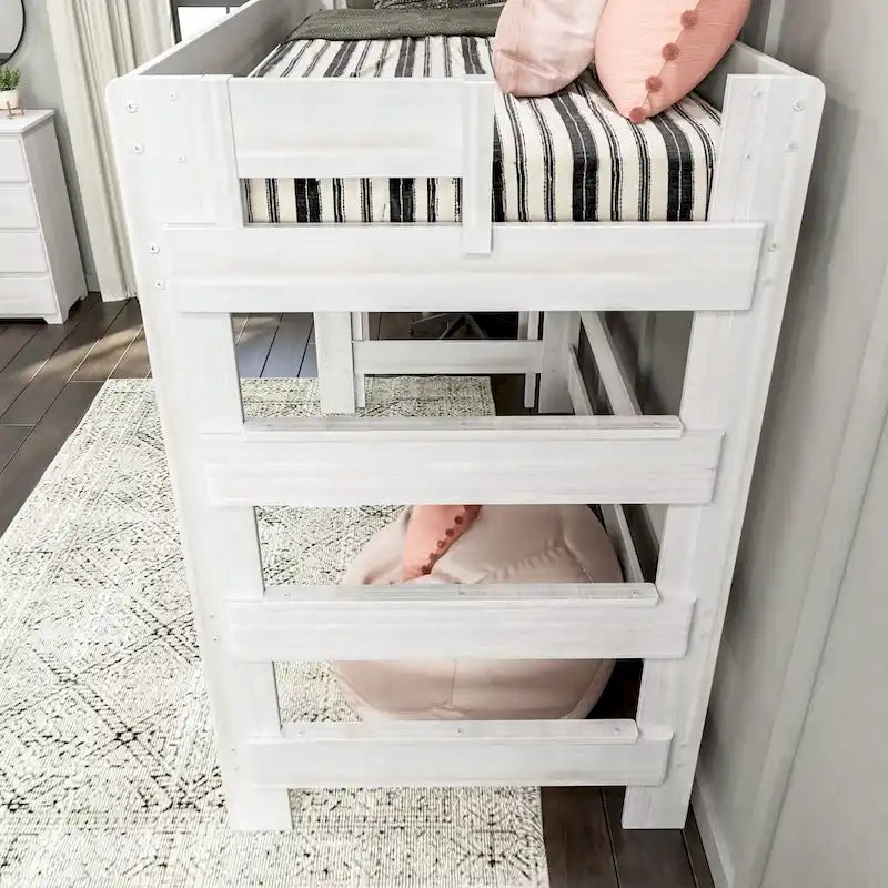 Lit mezzanine haut de gamme Max and Lily Farmhouse avec bureau, taille double