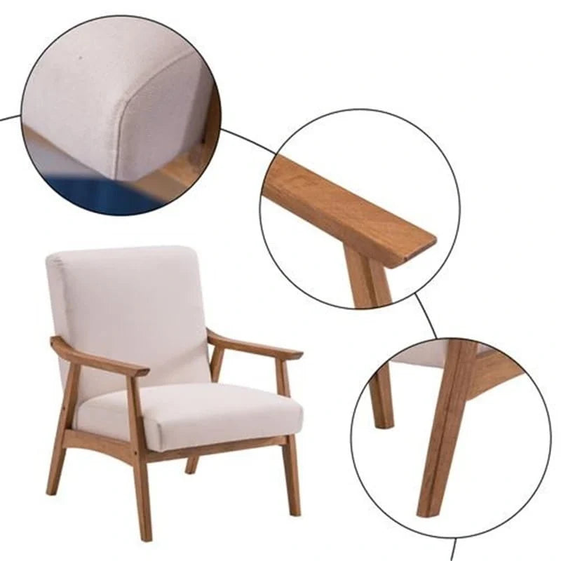 Modern Chair with Solid Wood Frame