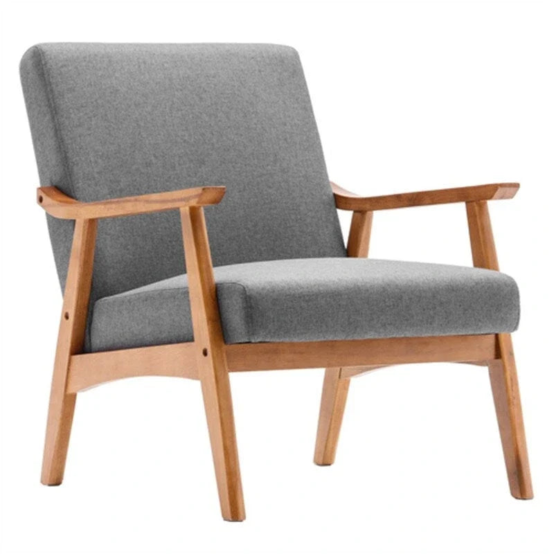 Home Comfort Mid Century Modern Wood Frame Accent Chair