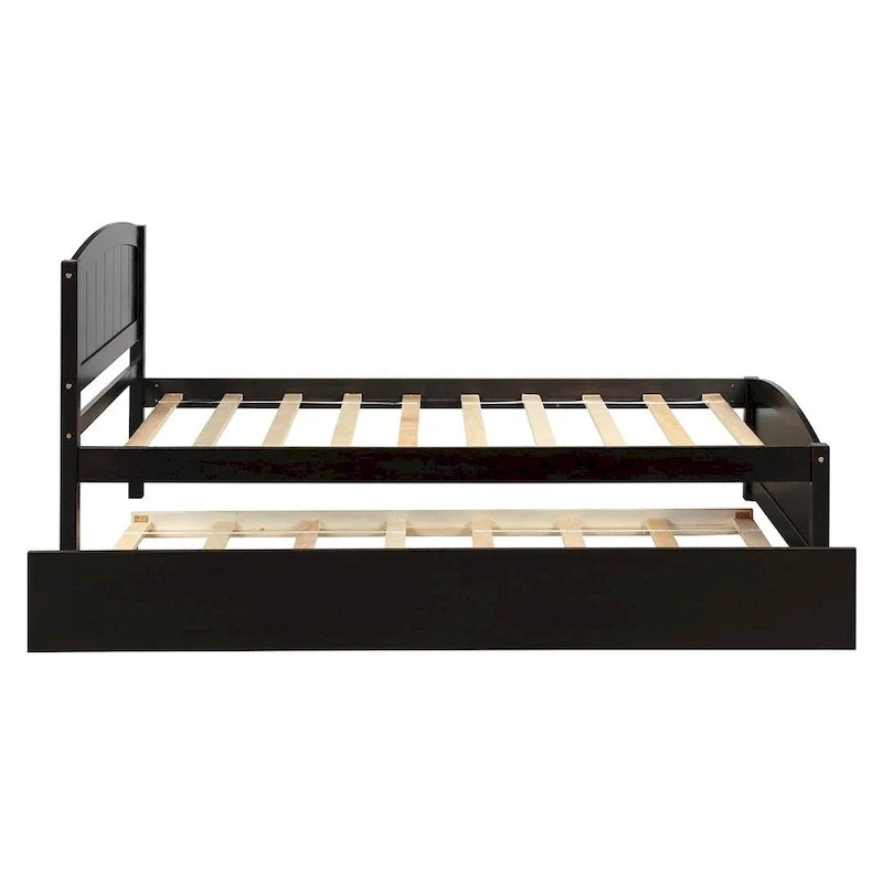 Lit plate-forme Merax une place avec lit gigogne