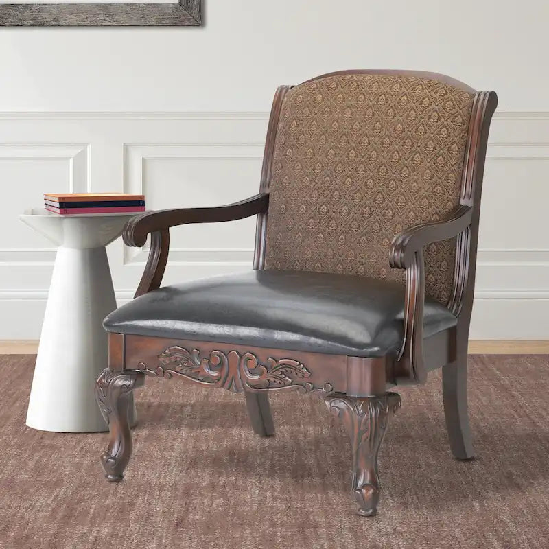 Fauteuil d'appoint Stetson Carved Brown par Greyson Living