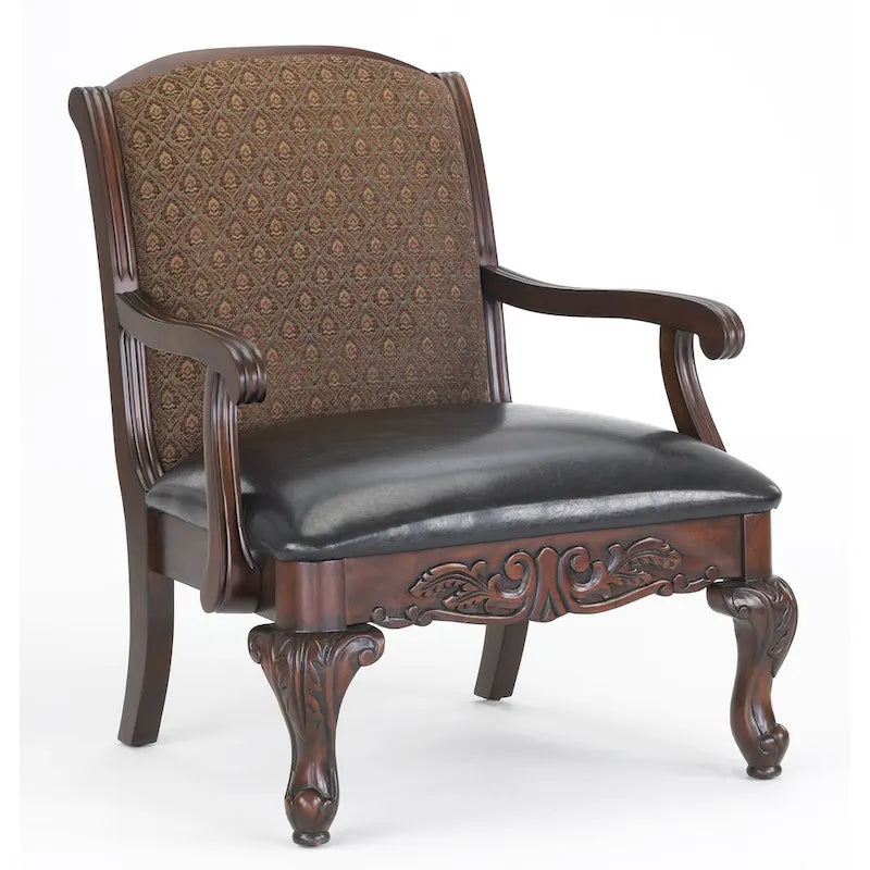 Fauteuil d'appoint Stetson Carved Brown par Greyson Living
