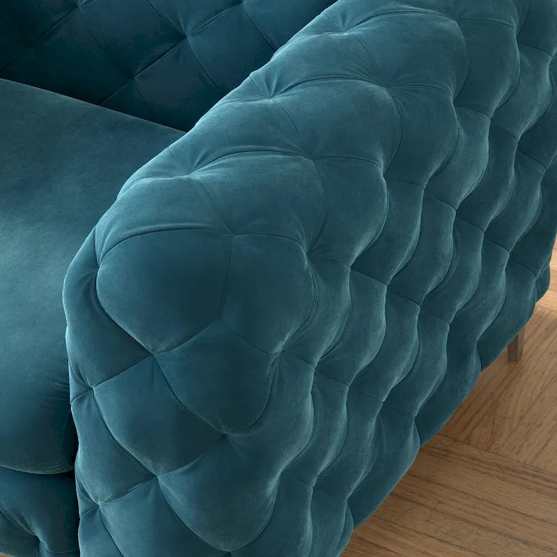 Corvus Aosta Tufted Velvet Chesterfield Club Chair