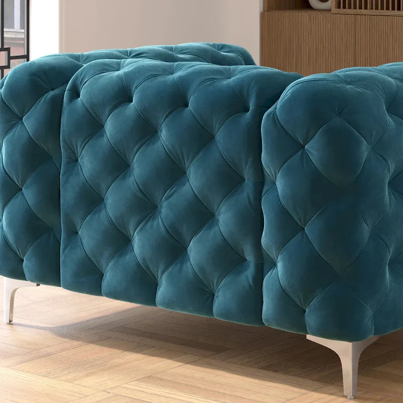 Corvus Aosta Tufted Velvet Chesterfield Club Chair