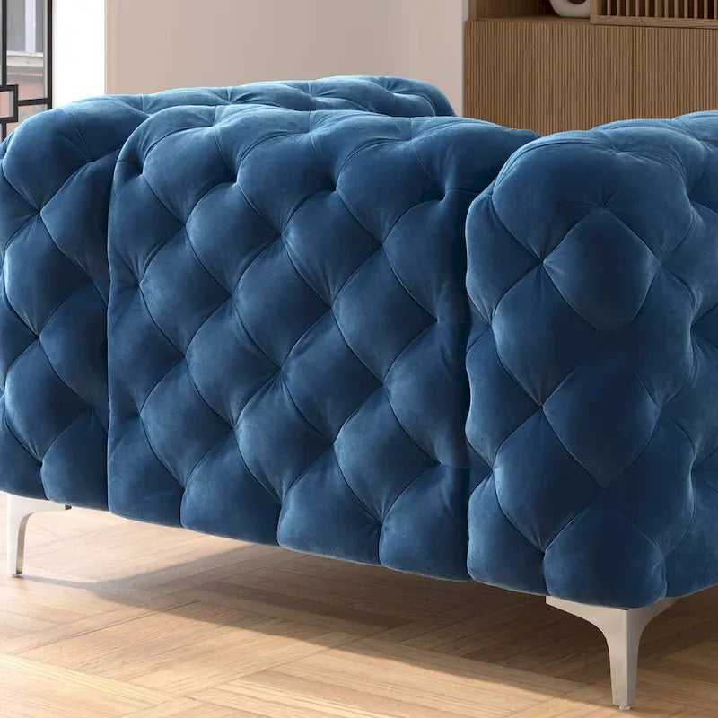 Corvus Aosta Tufted Velvet Chesterfield Club Chair