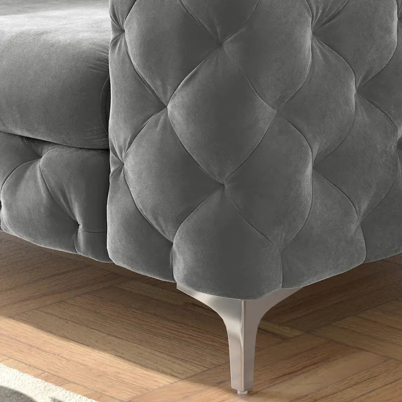 Corvus Aosta Tufted Velvet Chesterfield Club Chair
