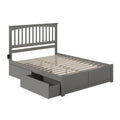 Letto a piattaforma Mission King con 2 cassetti, grigio