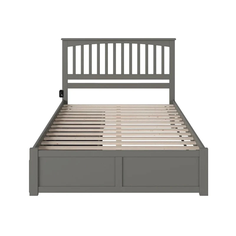 Letto a piattaforma Mission King con 2 cassetti, grigio