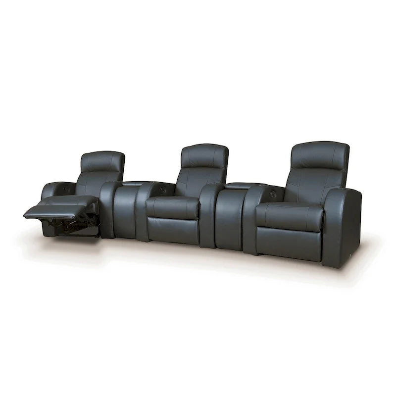 Plush Padded Leather Upholstered Recliner With Metal Framework, Gray