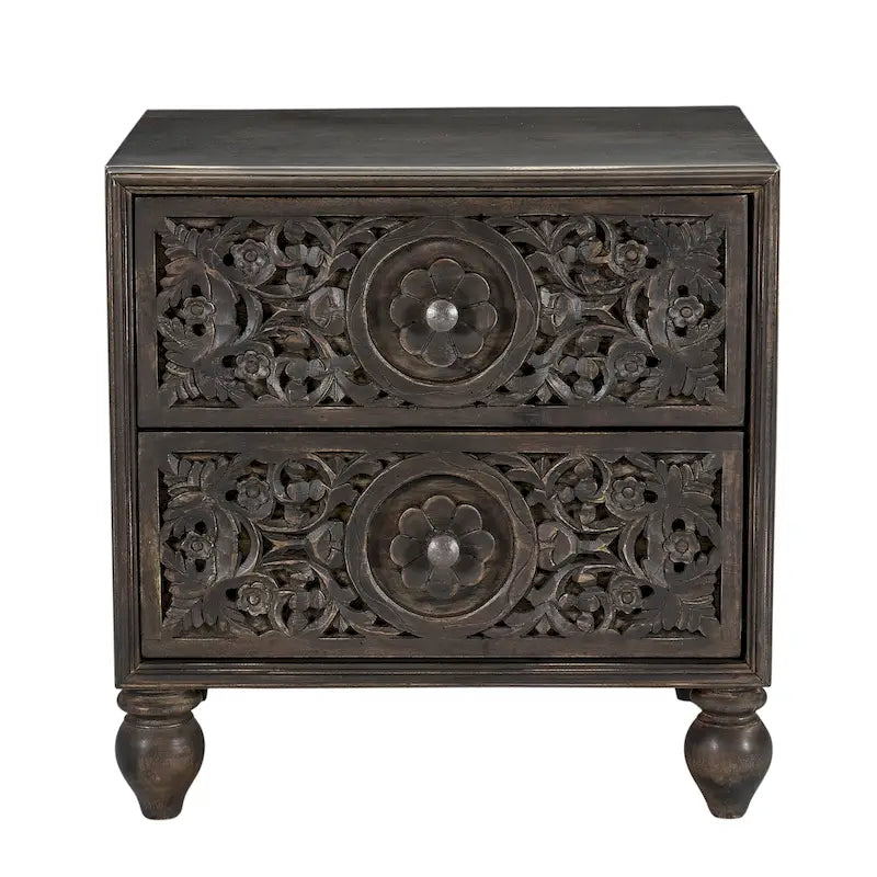 Table de chevet Haveli en bois de manguier