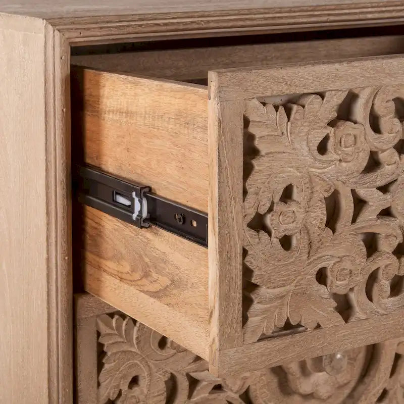 Table de chevet Haveli en bois de manguier