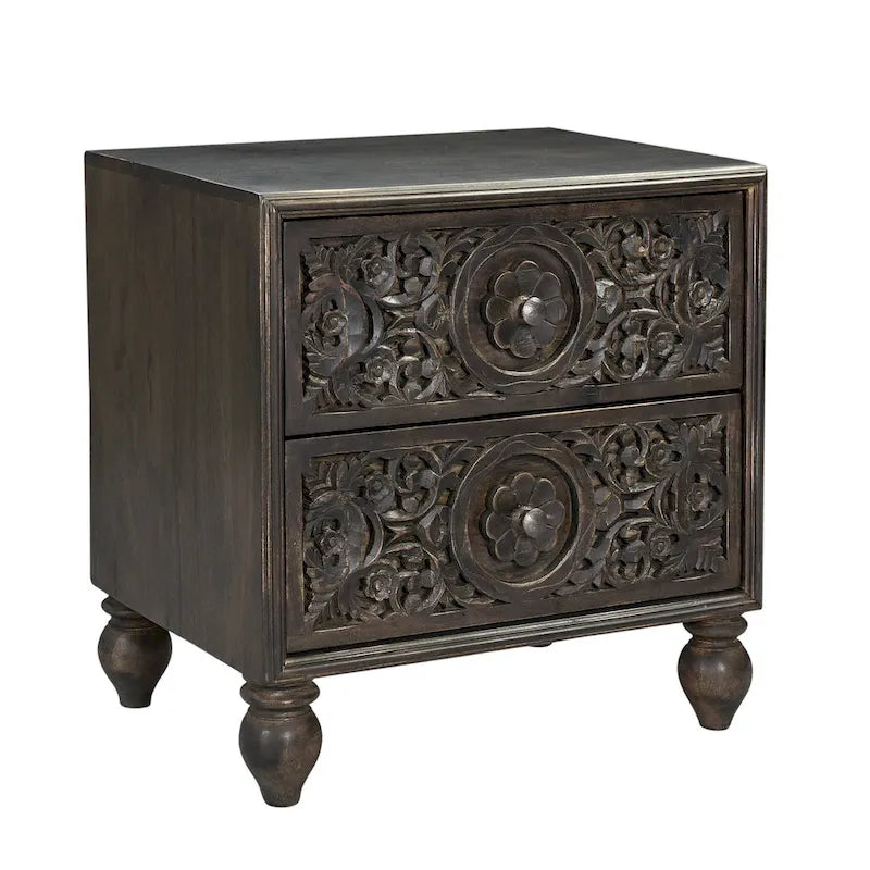 Table de chevet Haveli en bois de manguier