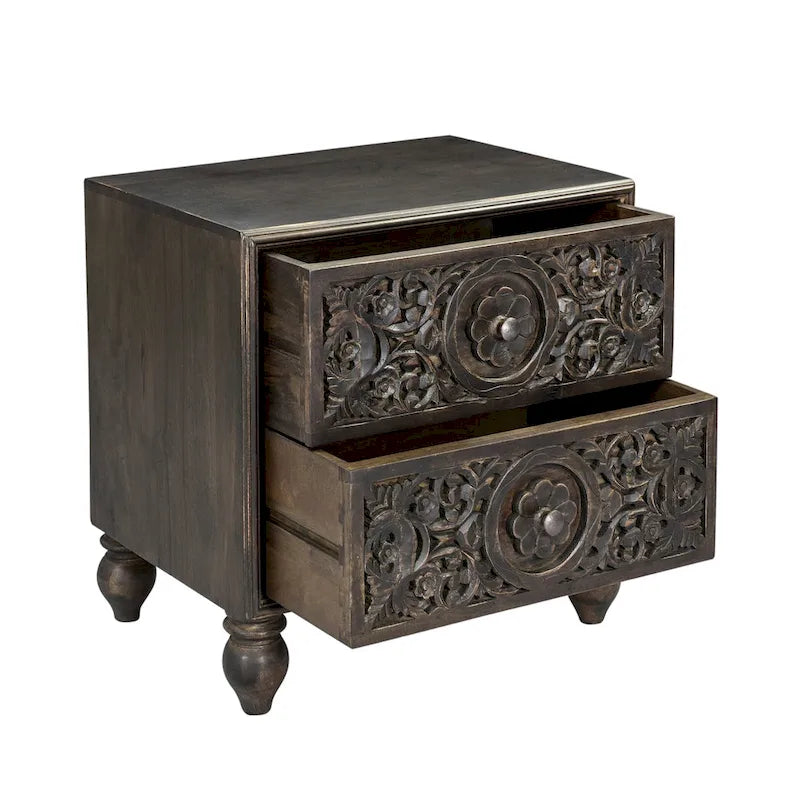 Table de chevet Haveli en bois de manguier