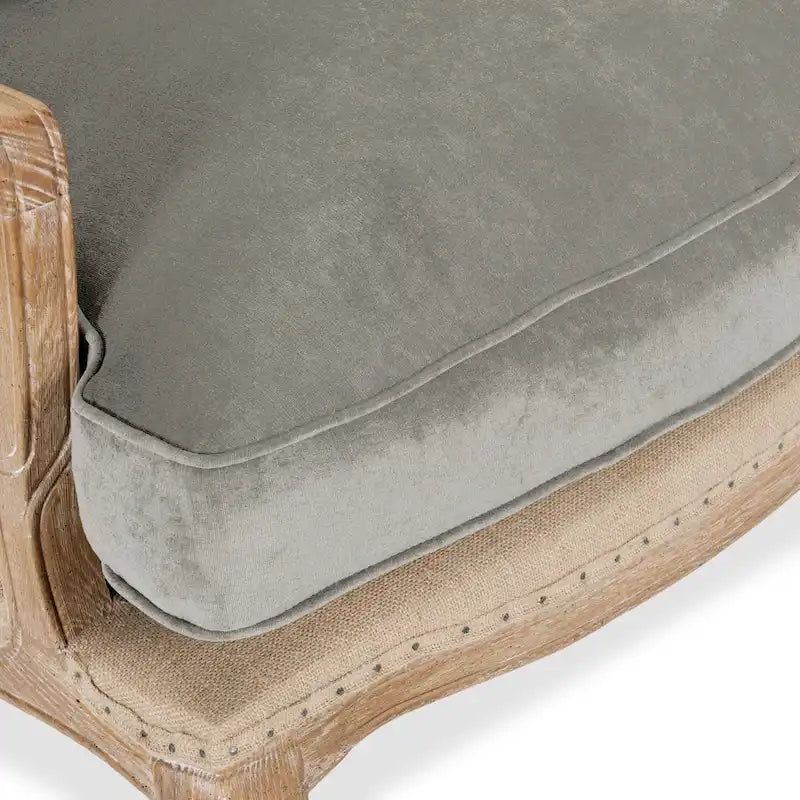 Fauteuil Brittani capitonné gris Classic Home – 38H x 29L x 31P