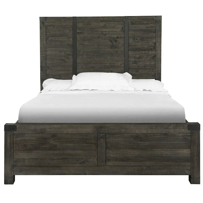 Abington Panel Bed in Weathered Charcoal