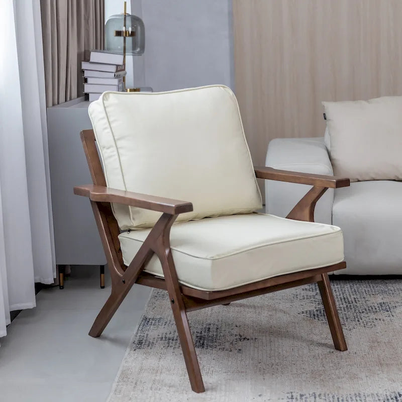 Accent Chair Living Room Chairs Mid Century Modern Chair Leisure Side Reading Arm Chair