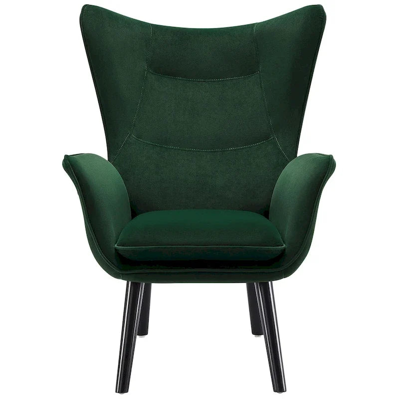 Upholstered Wingback Armchair Leisure Accent Chair, Single - 40.55 H x 28.34 W x 33.1 D