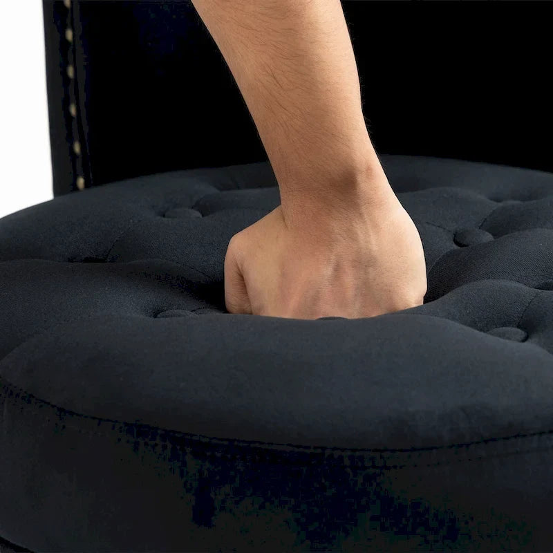 AVAWING Fauteuil Trône Dossier Haut Velours sans Accoudoirs Royal avec Rangement
