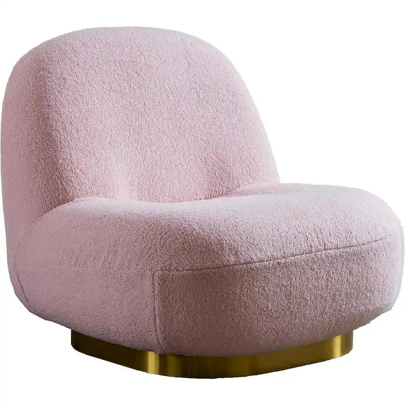 Fauteuil d'appoint pivotant en velours moderne