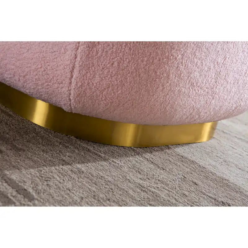 Fauteuil d'appoint pivotant en velours moderne