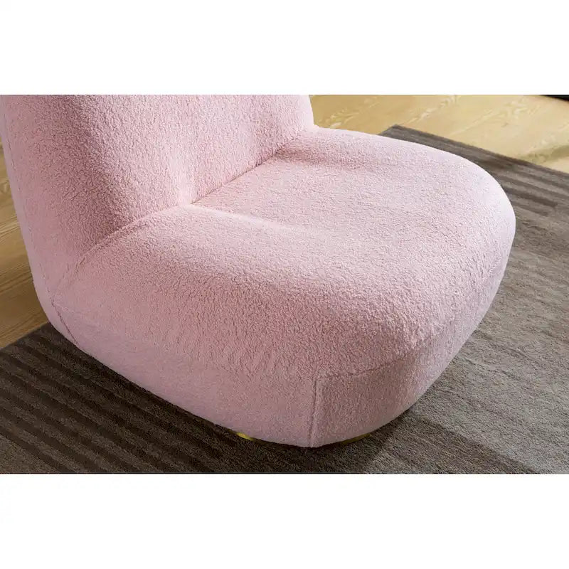 Fauteuil d'appoint pivotant en velours moderne
