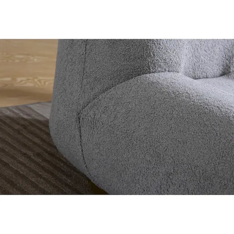 Fauteuil d'appoint pivotant en velours moderne