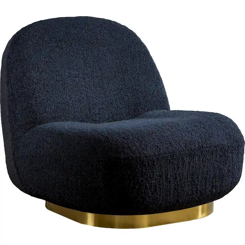 Fauteuil d'appoint pivotant en velours moderne